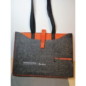 Mannington Amtico Leed's Recycled‎ Felt Tote Bag Grey Orange Eco Sample Promo